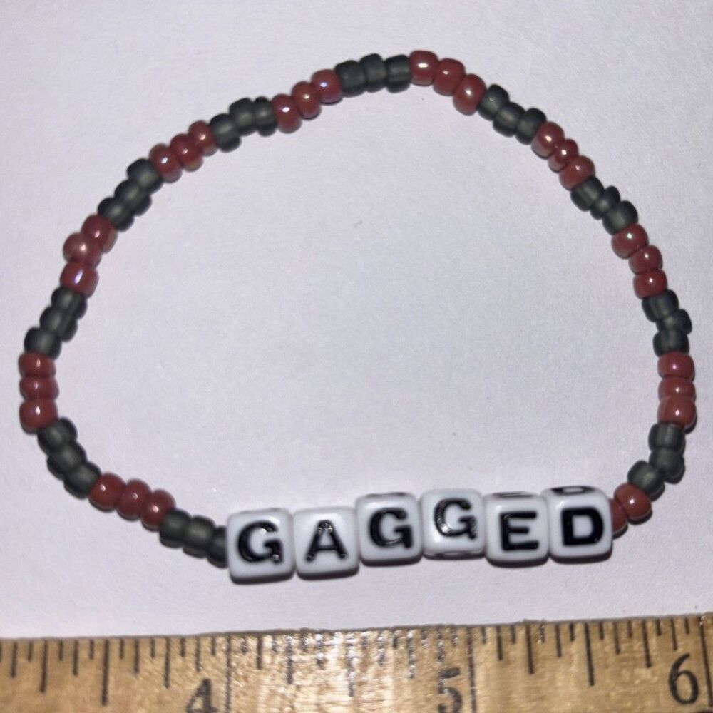 Handmade Beaded Elastic Stretch Bracelet Accent Jewelry adult humor